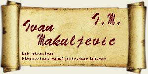 Ivan Makuljević vizit kartica